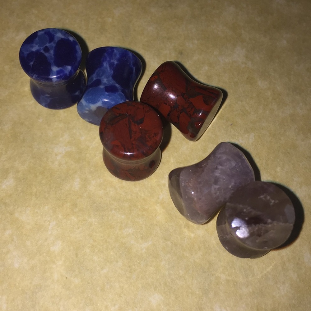 💎 3 pair Gemstone plugs